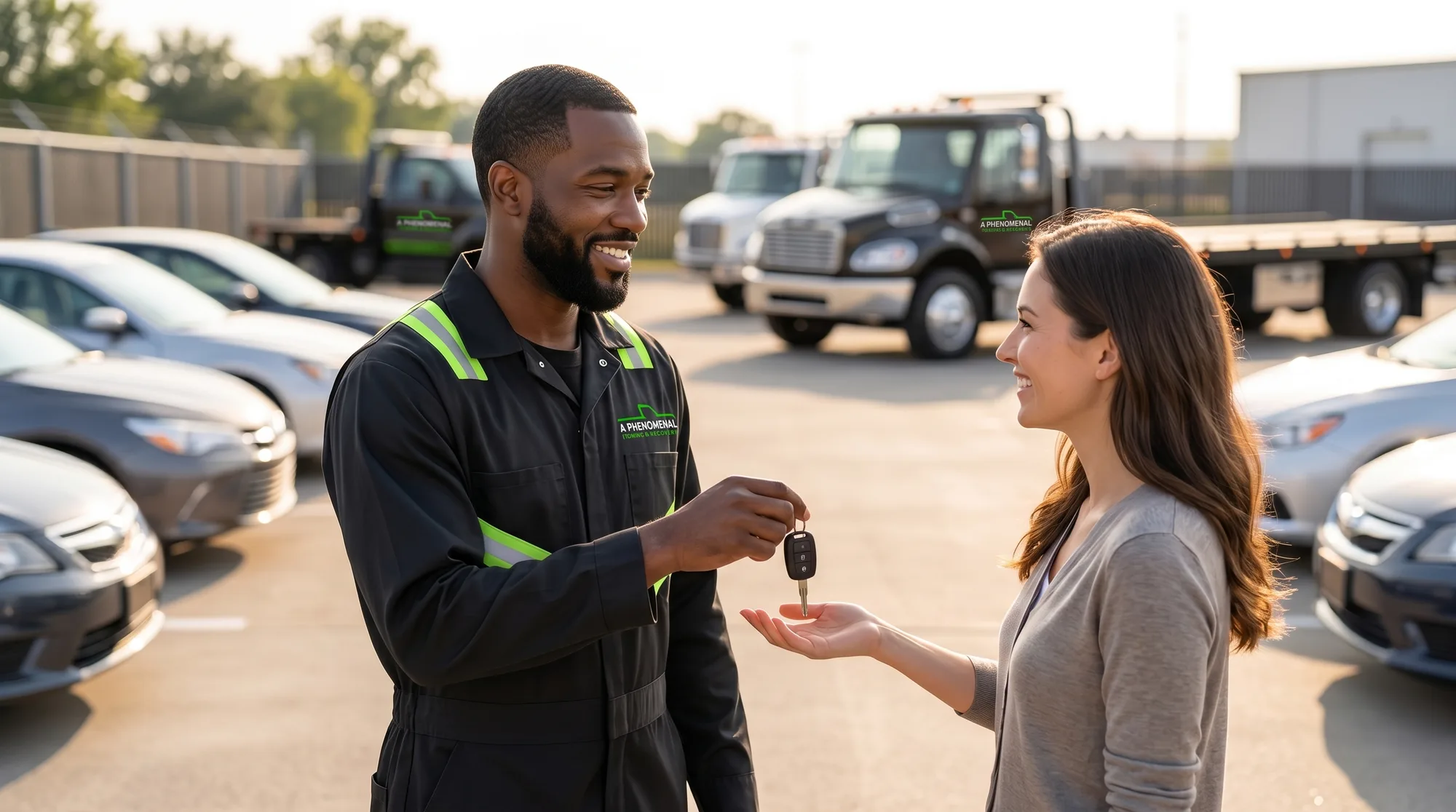 Operator returning a vehicle to its owner