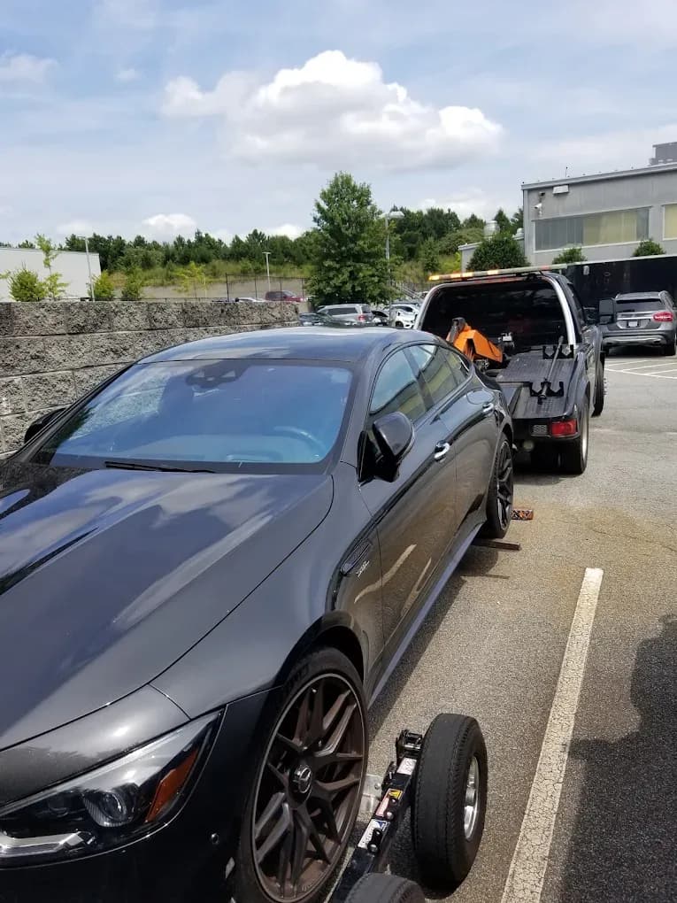 Mercedes-AMG GT on a flatbed